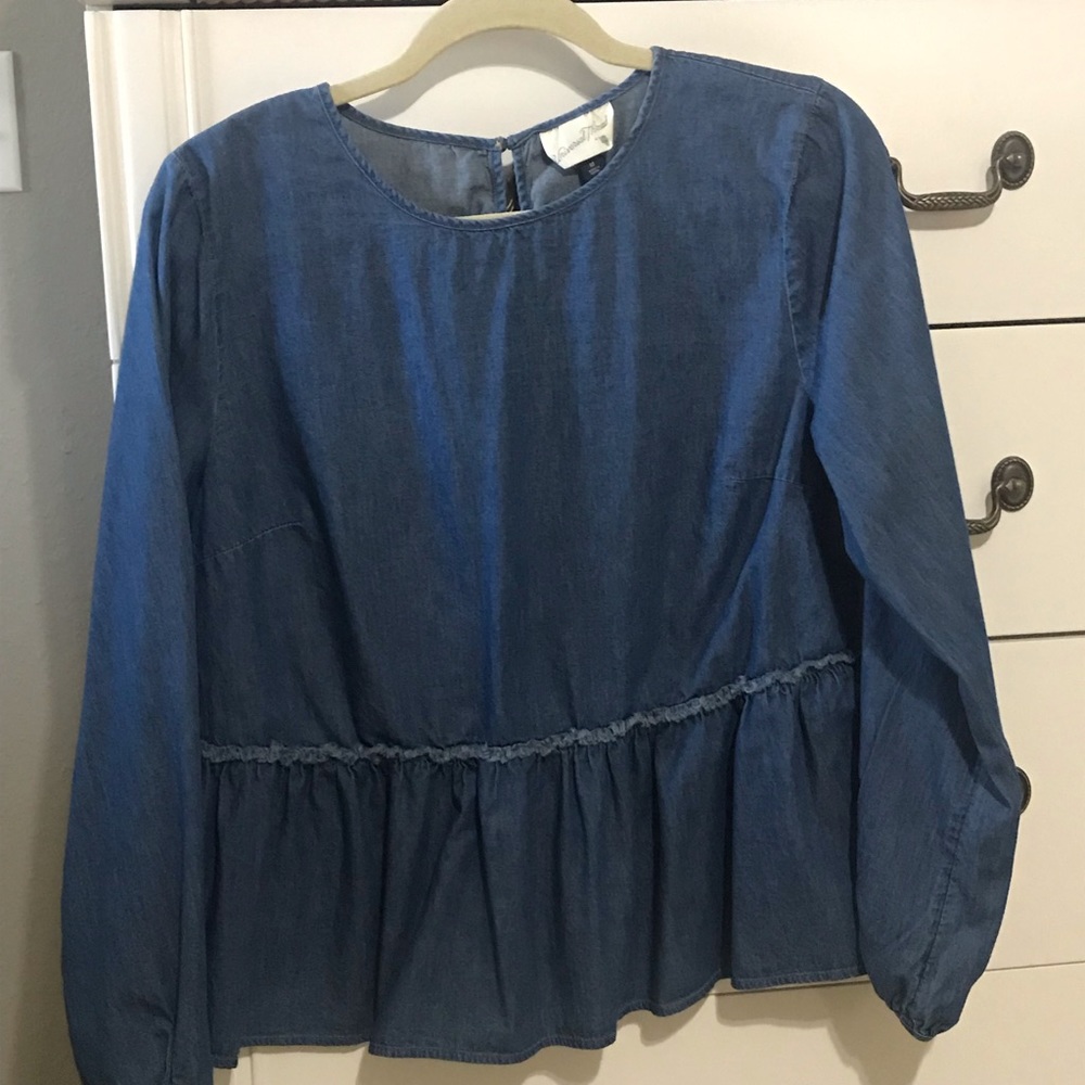 Universal Thread Chambray Peplum Top